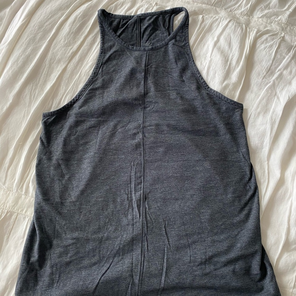 Lululemon dark heather gray muscle tank 8